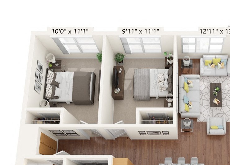 Brighton Oaks_3 Bedroom Floor Plan_3B-ADA